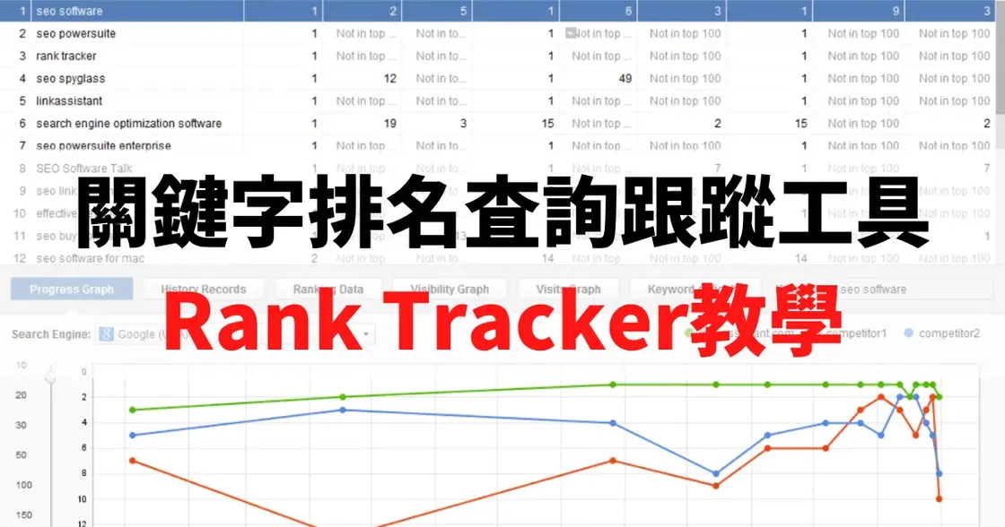 【SEO】關鍵字排名查詢追蹤工具：Rank Tracker教學