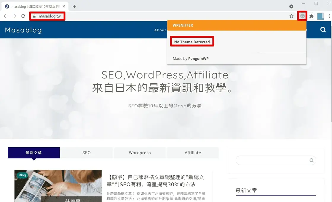WPSNIFFER - WordPress Themes Sniffer4